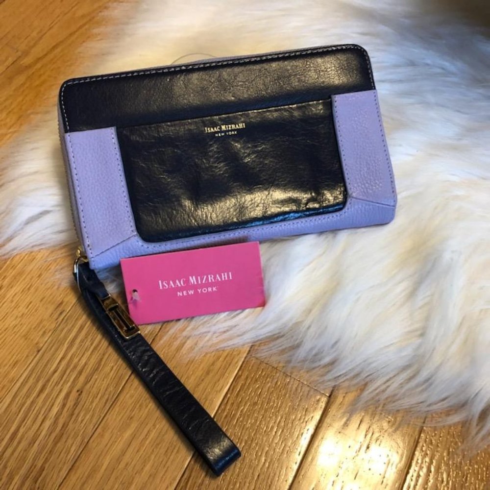 Isaac Mizrahi Leather Wristlet Wallet